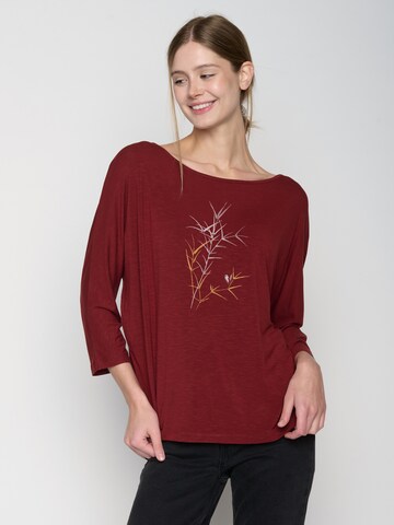 GREENBOMB Shirt 'Betterways' in Rood: voorkant