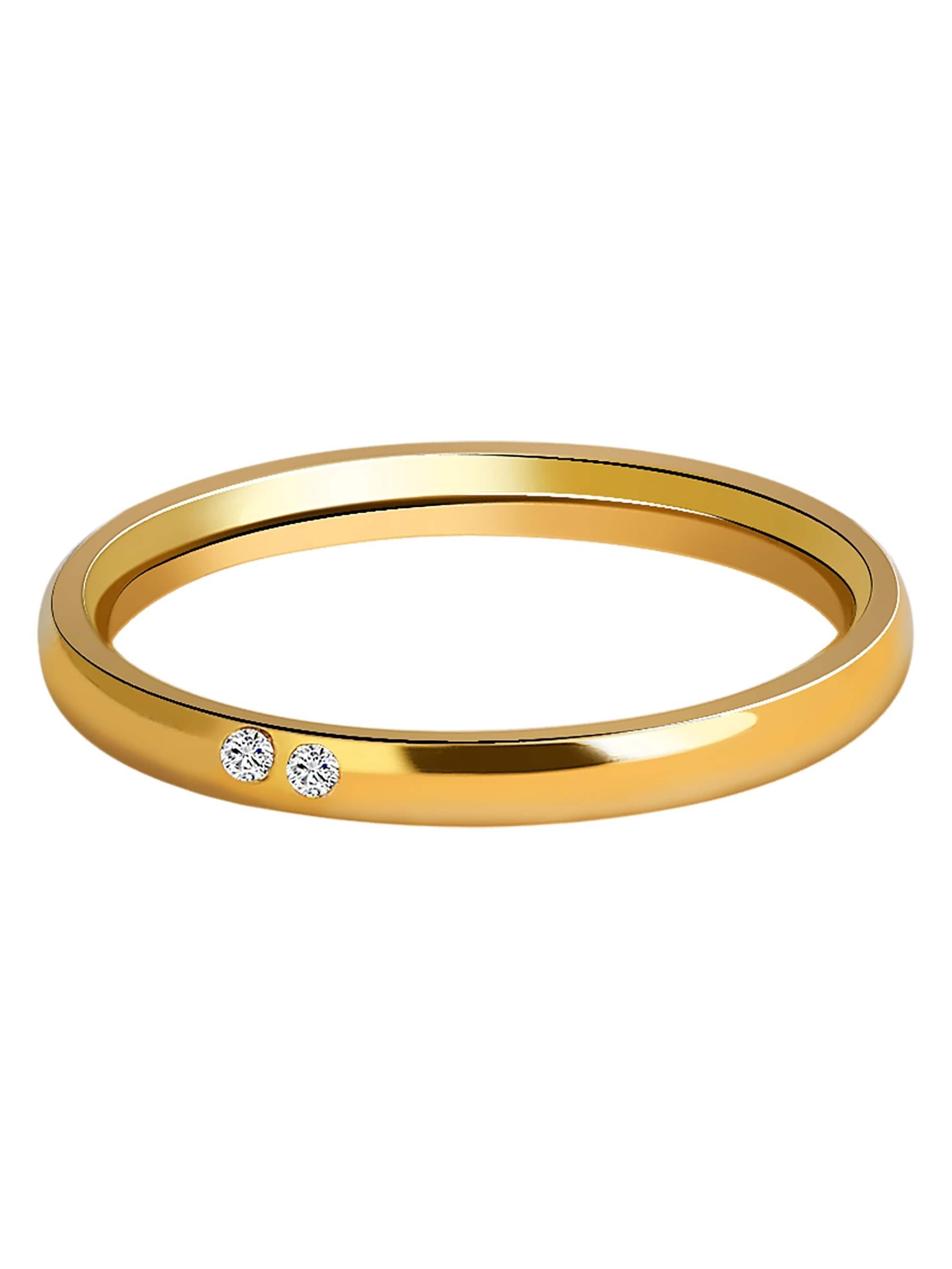 Akzent Ring 'Silva, goldfarbig, langlebig' in Gold: front