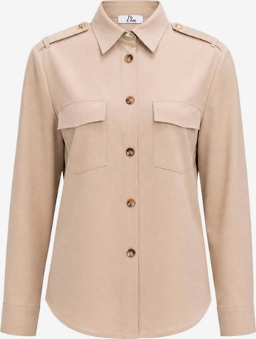 I AM Blouse 'Camicia Taschini 33067' in Beige: front