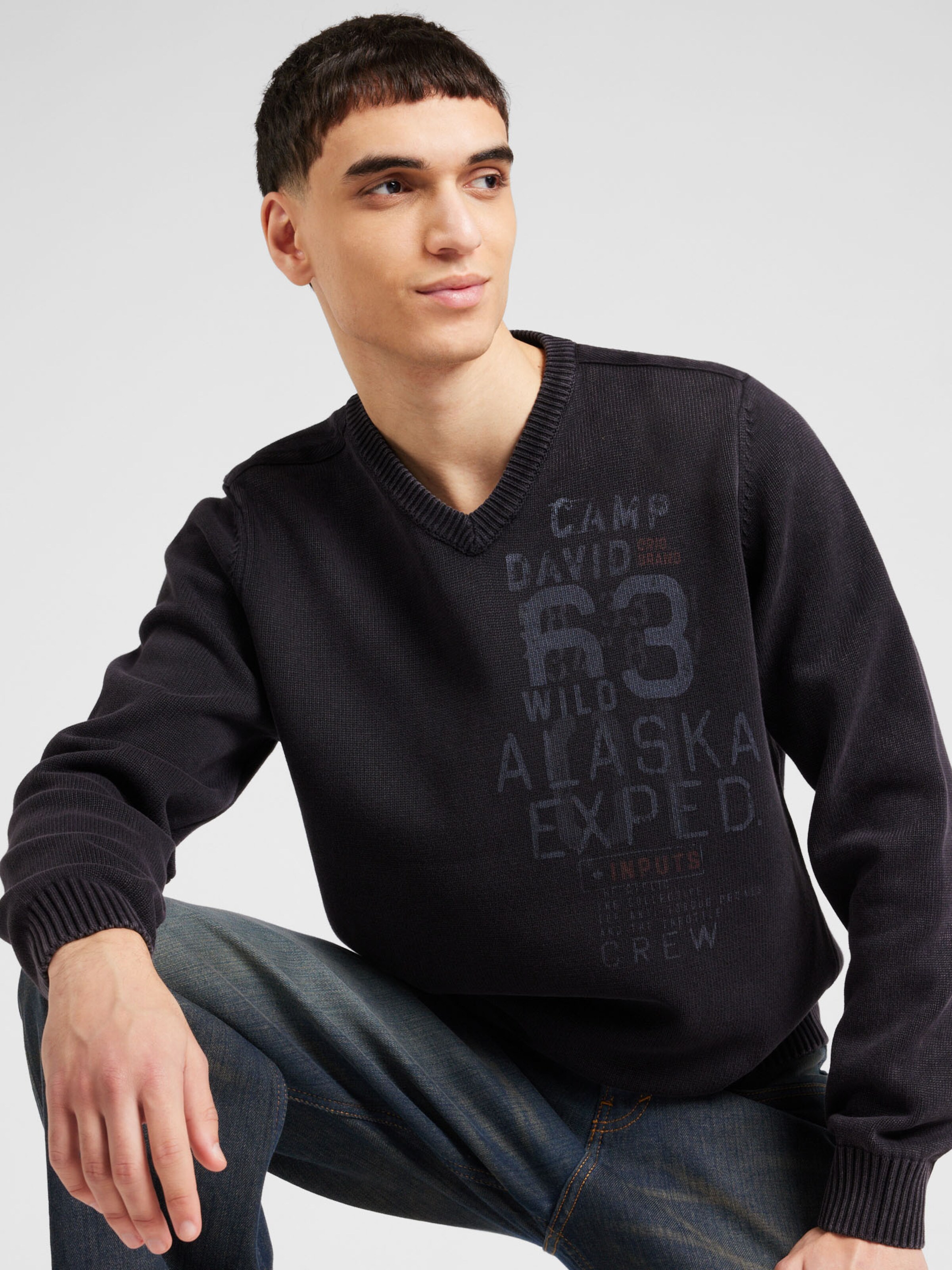 CAMP DAVID Sweater in Basalt Grey Dark Grey ABOUT YOU