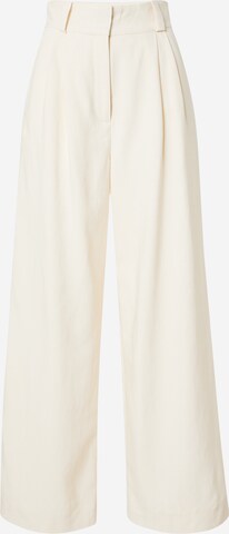 IVY OAK Wide leg Bandplooibroek 'Prescillia' in Beige: voorkant