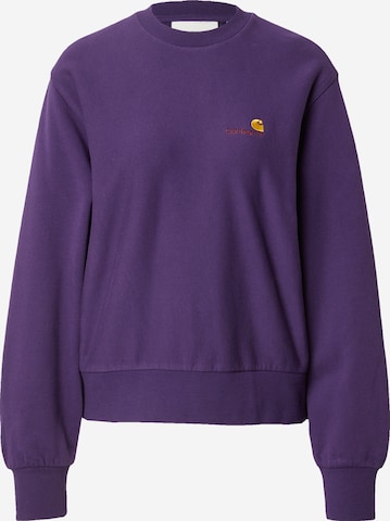 Carhartt WIP - Sudadera 'American Script' en lila: frente