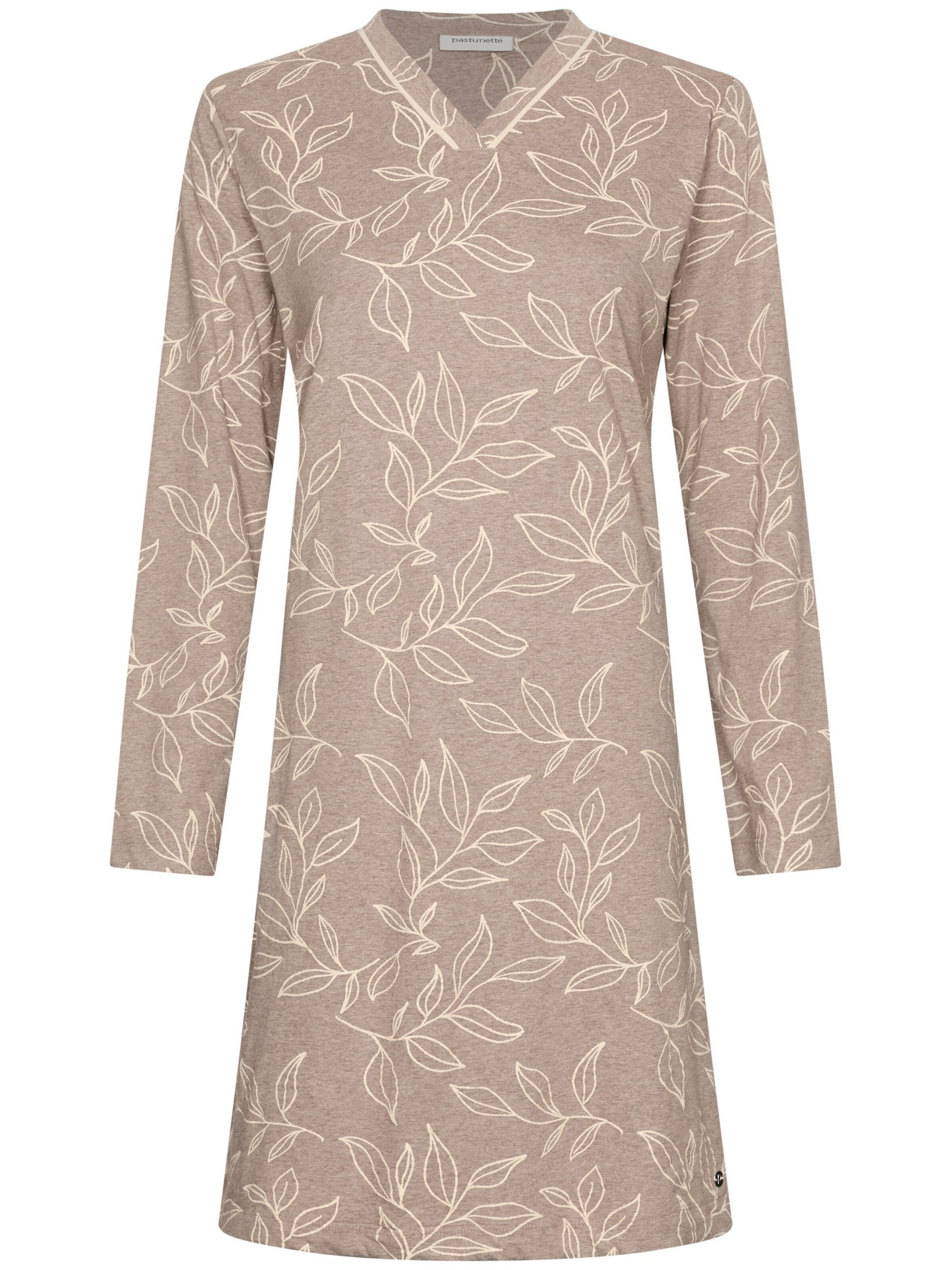 Pastunette Nightgown 'Pastunette - Nightgown - Harmony - Cotton - Beige' in Brown: front