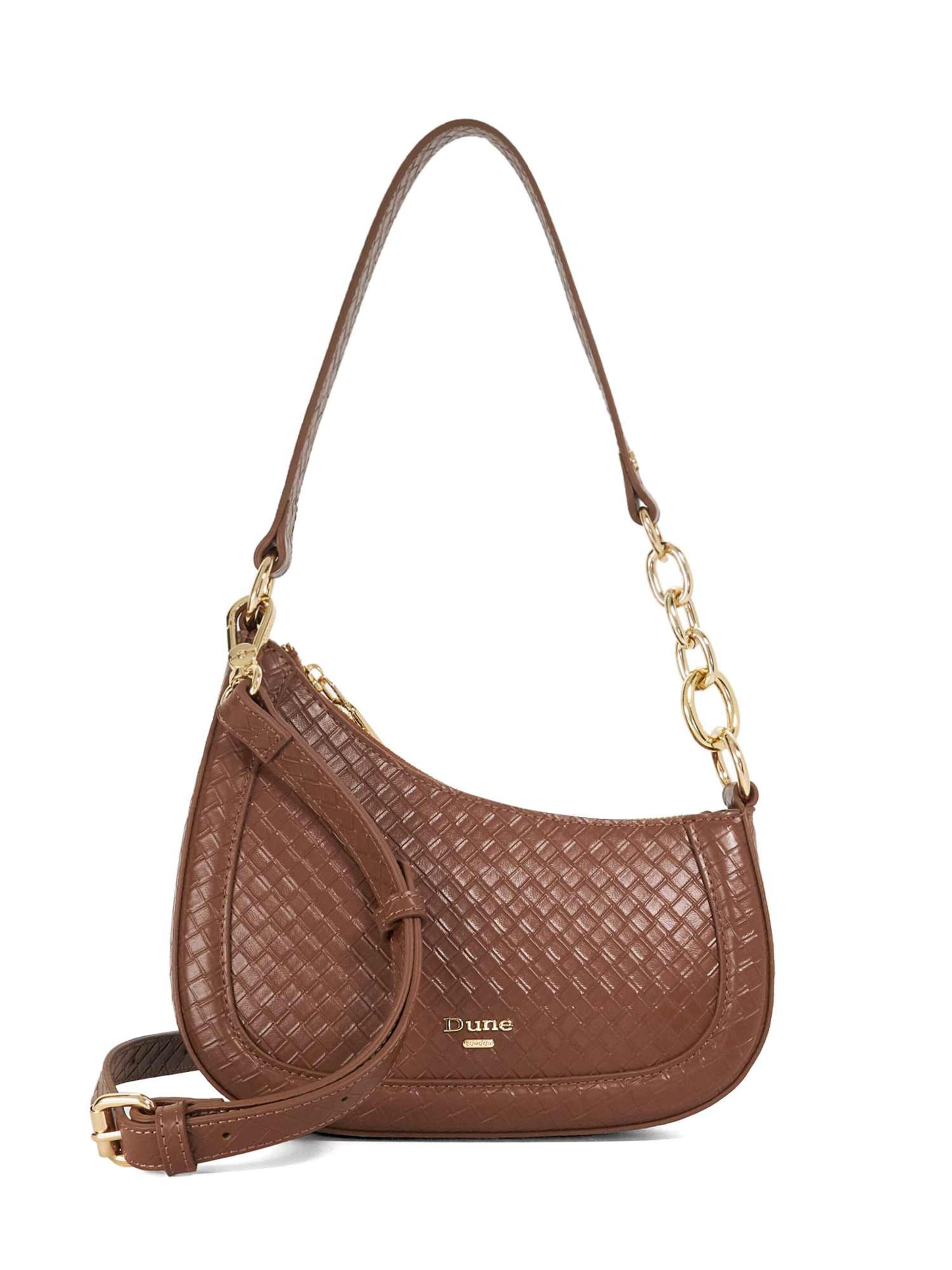 Dune LONDON Shoulder Bag 'Direction' in Brown: front