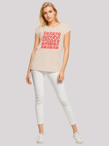 F4NT4STIC Shirt 'XOXO Herz Love' in Beige