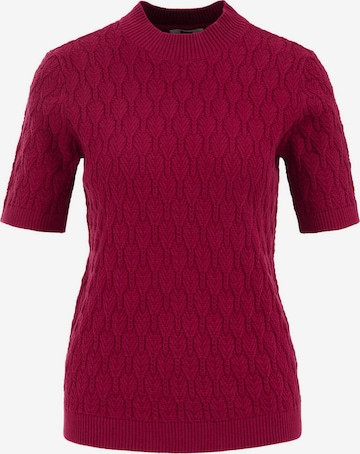 Pulover de la WE Fashion pe roșu: față