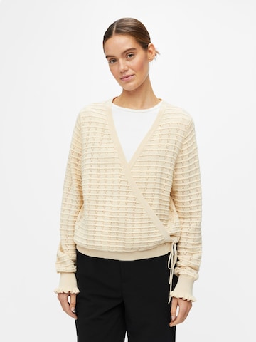 OBJECT Knit Cardigan 'JASMIN' in Beige: front