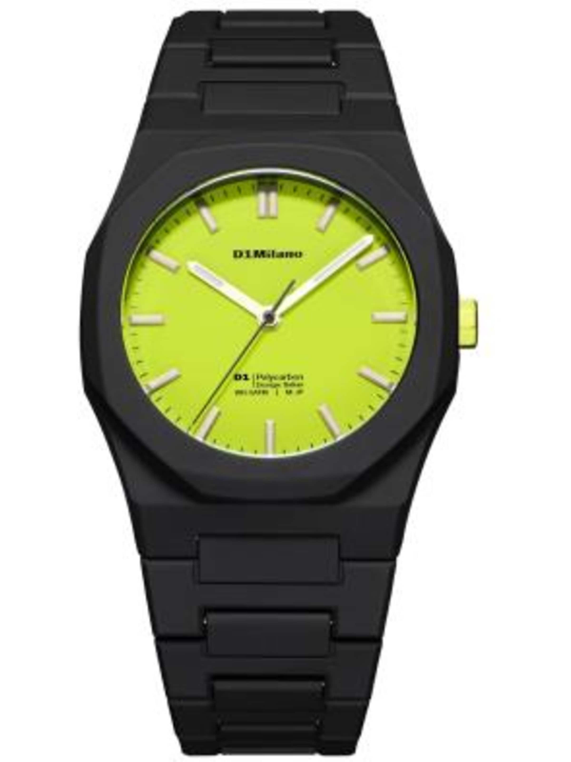 D1 Milano Analog Watch in Black: front