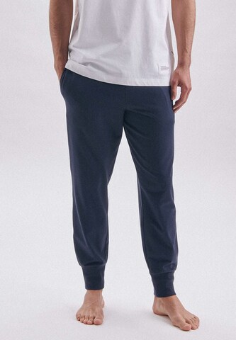 Pantalon de pyjama 'Schwarze Rose' SEIDENSTICKER en bleu : devant