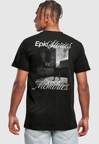 T-Shirt 'Epic Stories Great Memories' Mister Tee en noir : devant