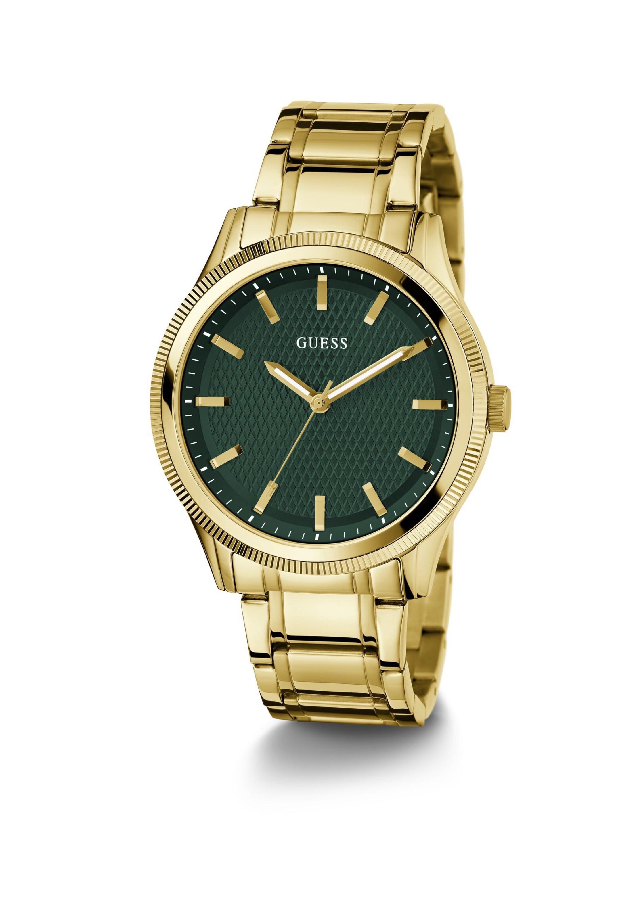 GUESS Analog watch 'Dex' in Gold: front