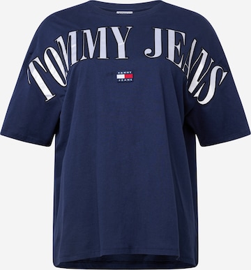 Tommy Jeans Curve - Camiseta en azul: frente