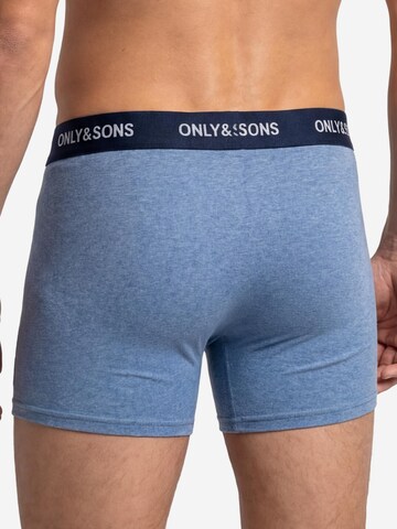 Only & Sons Boxershorts 'ONSFITZ SOLID BOXER' in Blauw