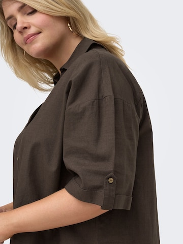 Robe-chemise ONLY Carmakoma en marron