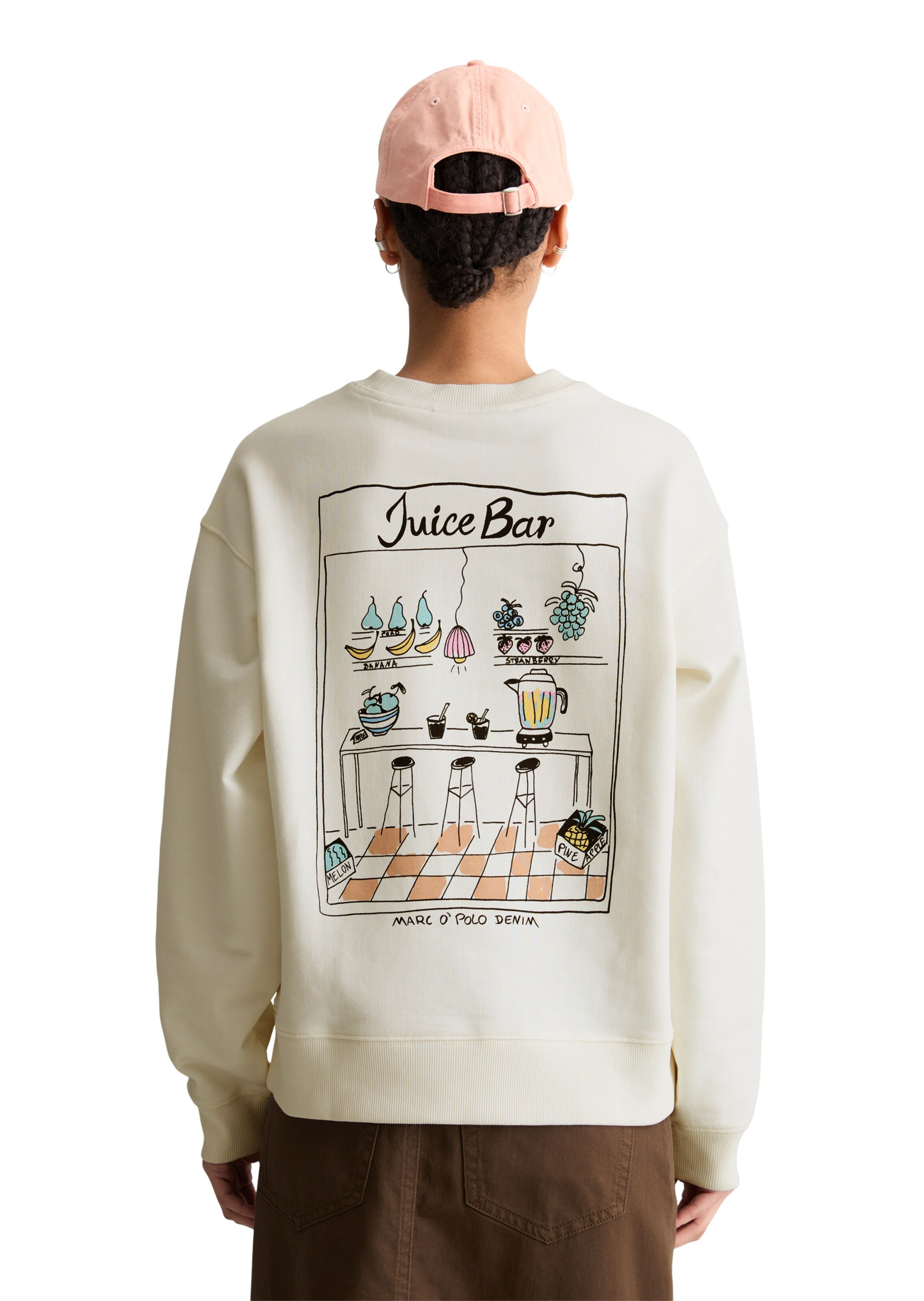 Marc O'Polo DENIM Sweatshirt in Wit: voorkant