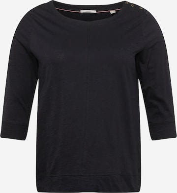 Esprit Big Size Shirt in Black: front