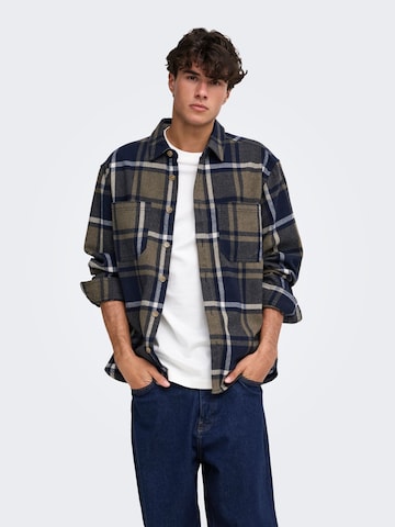 Regular fit Camicia 'ONSALP' di Only & Sons in blu: frontale