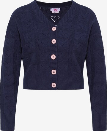 MYMO Knit Cardigan in Blue: front