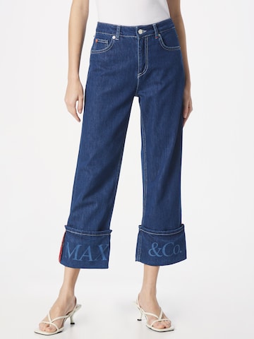 MAX&Co. Wide leg Jeans in Blauw: voorkant