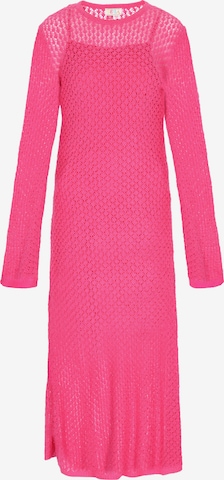 Robes en maille IZIA en rose : devant
