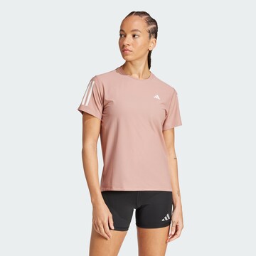T-shirt fonctionnel 'Own The Run' ADIDAS PERFORMANCE en rouge : devant