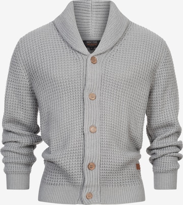 INDICODE JEANS Gebreid vest ' Brandox ' in Grijs: voorkant