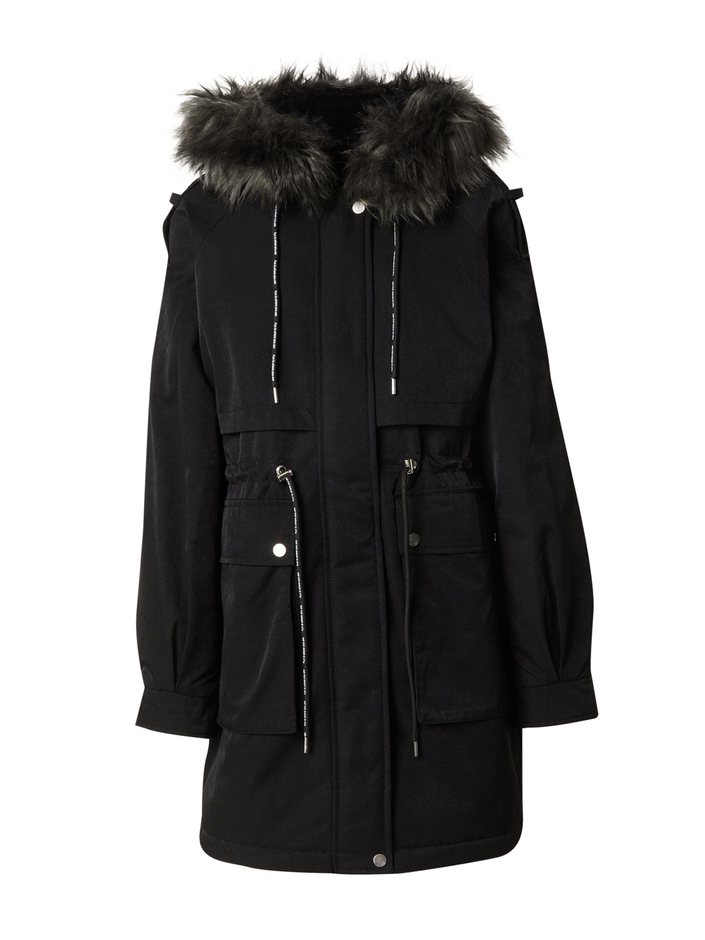Parka d’hiver QS en noir : devant