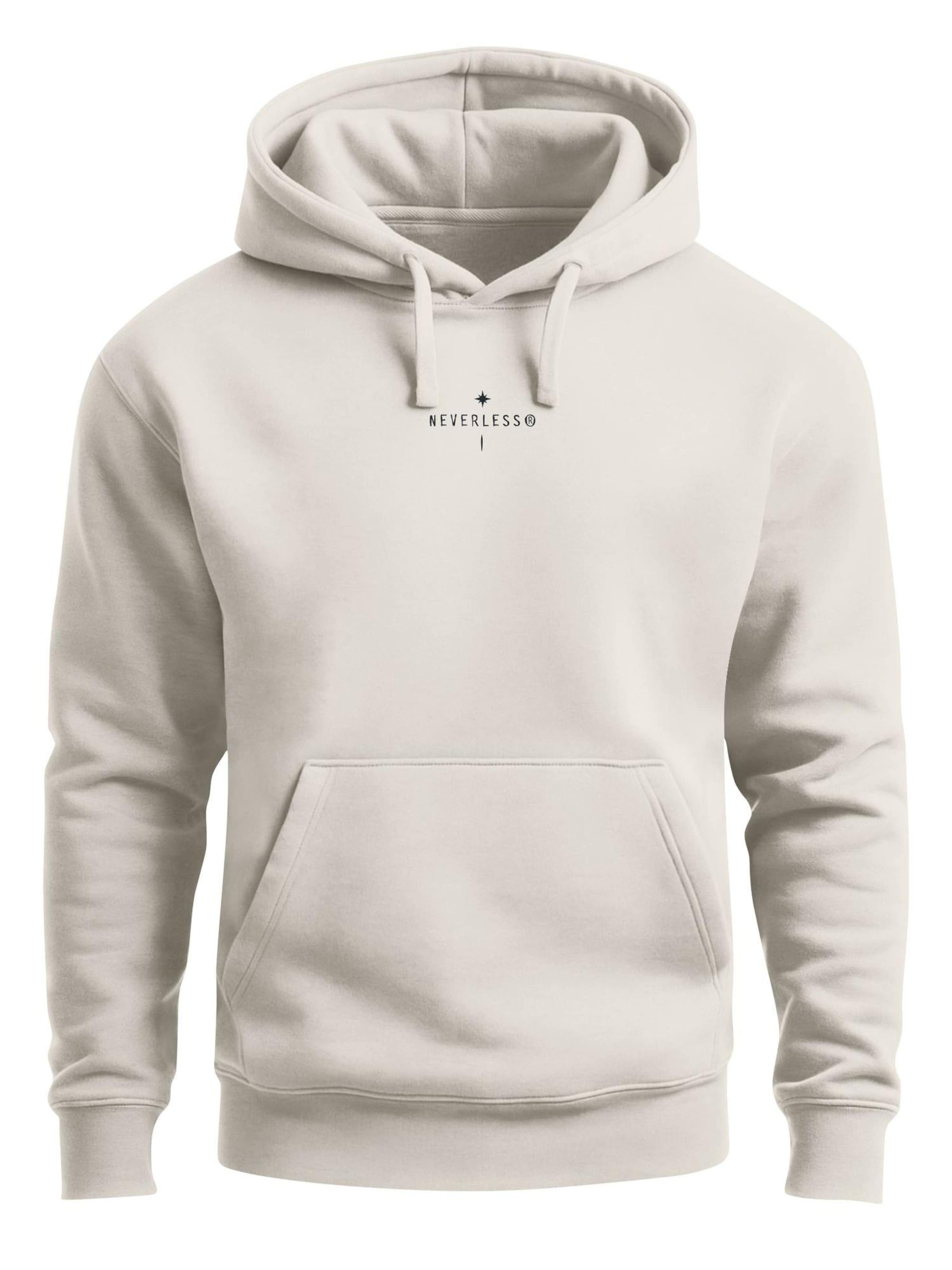 Neverless Sweatshirt 'Kompass Outdoor' in Beige: front
