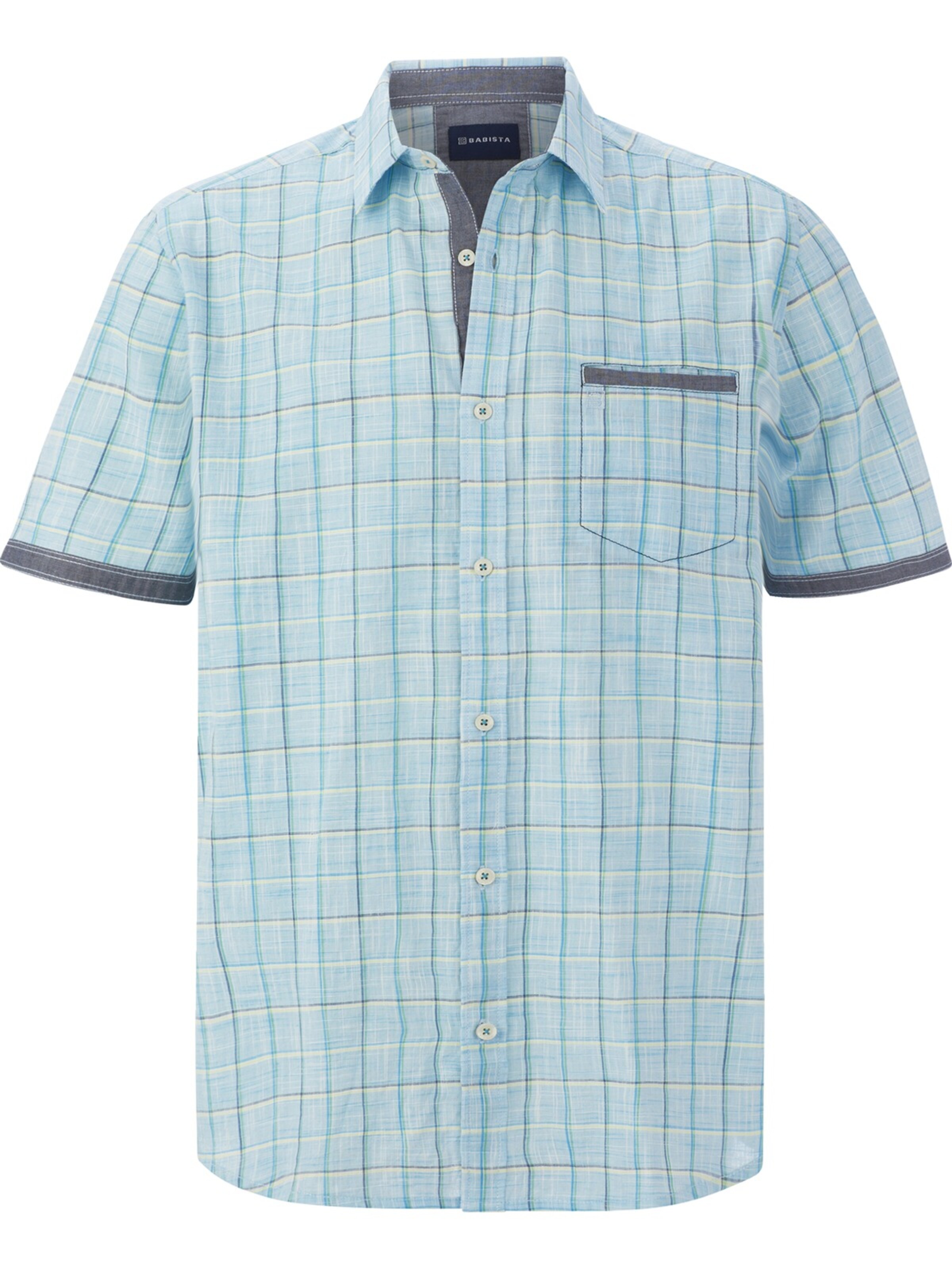 BABISTA Regular Fit Kurzarmhemd in Blau: Vorderseite