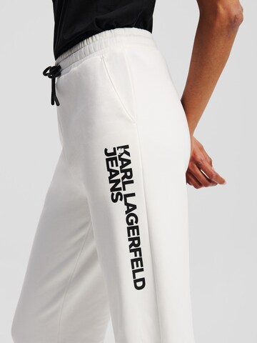 KARL LAGERFELD JEANS Tapered Trousers in White