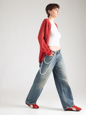 Cardigan HOLLISTER en rouge