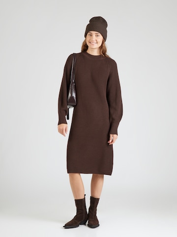 s.Oliver Knitted dress in Brown: front