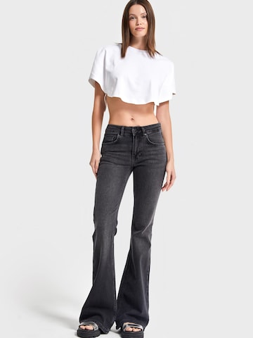 IT'S BASIC Flared Jeans 'Flare Mid Rise Jeans' in Grey