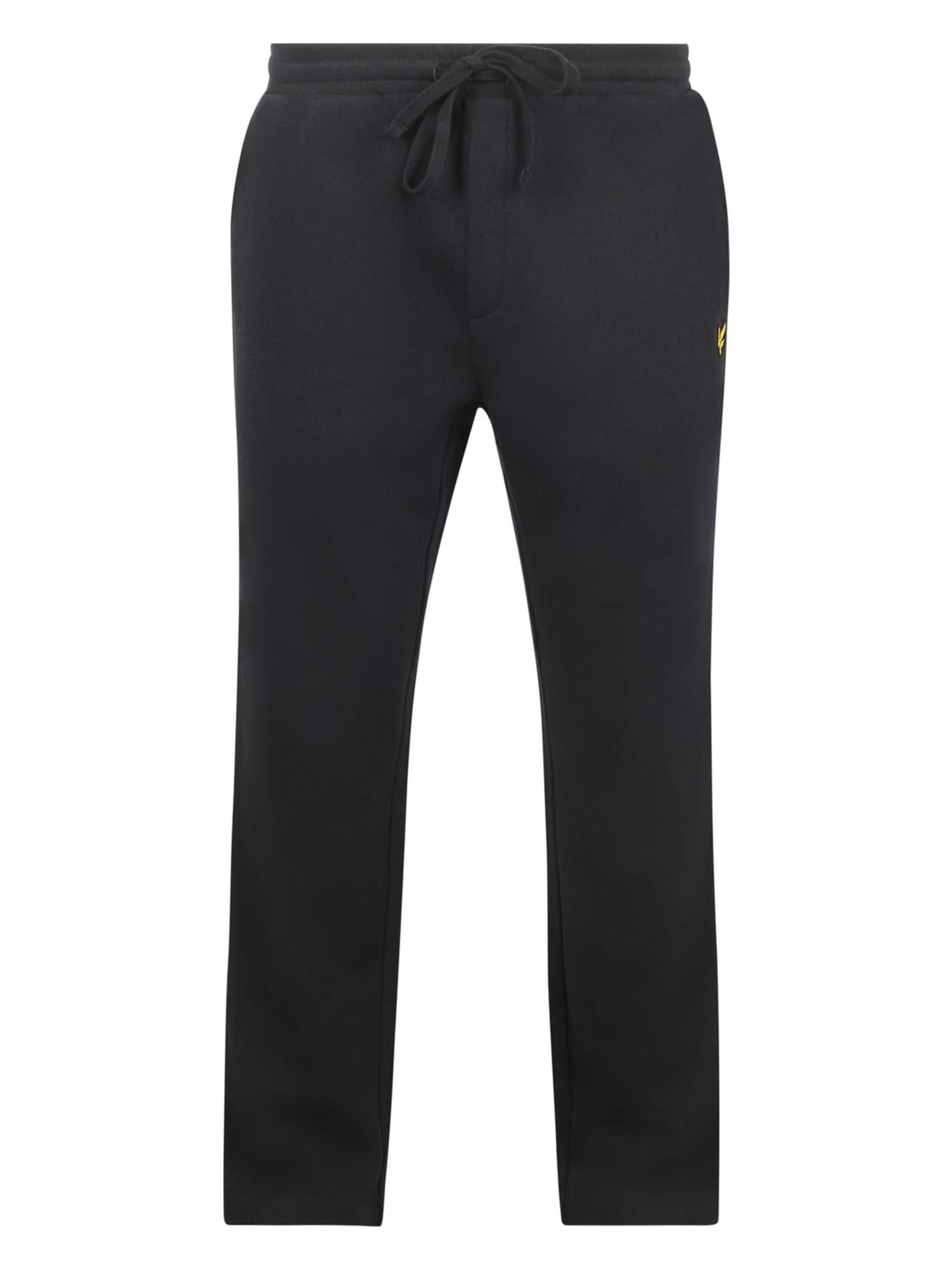 Lyle & Scott Regular Broek in Zwart: voorkant