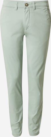 Coupe slim Pantalon chino 'SLHNEW MILES 175 FLEX' SELECTED en vert : devant