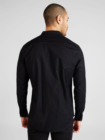 QS Regular fit Overhemd in Zwart