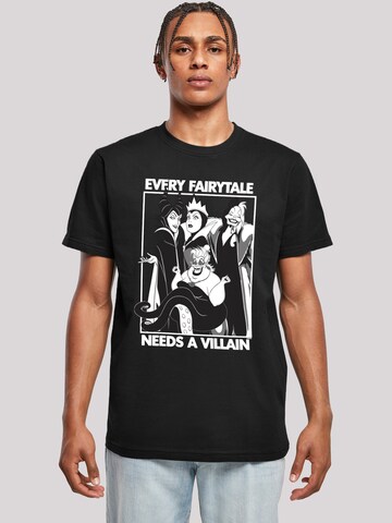 T-Shirt 'Disney Every Fairy Tale Needs A Villain -BLK' F4NT4STIC en noir : devant