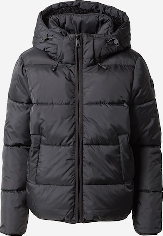 TOM TAILOR DENIM Zimní bunda – černá: přední strana