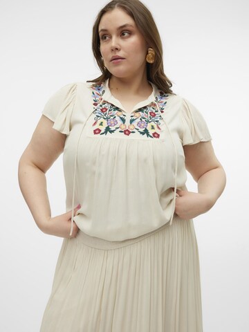 Vero Moda Curve Top 'SINA' in Beige: predná strana