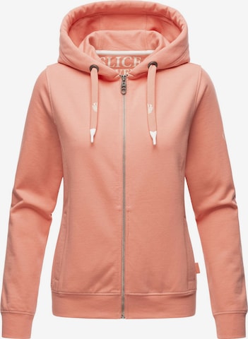 NAVAHOO Zip-Up Hoodie 'Engelshaar' in Orange: front