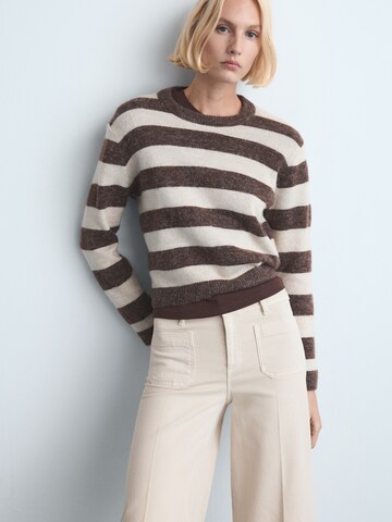 MANGO Широки крачоли Дънки 'JESSIE' в бежово