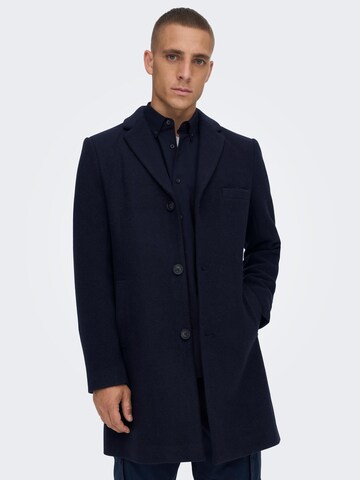 Only & Sons Between-Seasons Coat 'Jaylon' in Blue