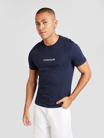 GUESS JEANS Tričko – modrá: přední strana