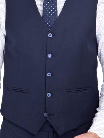 Keskin Collection Regular Suit 'Designer Anzug 3 tlg Grau Schwarz Dunkelblau' in Blue