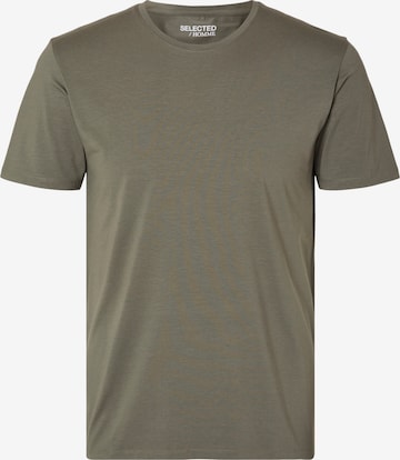 T-Shirt SELECTED HOMME en vert : devant