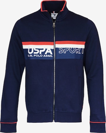 Giacca di felpa di U.S. POLO ASSN. in blu: frontale