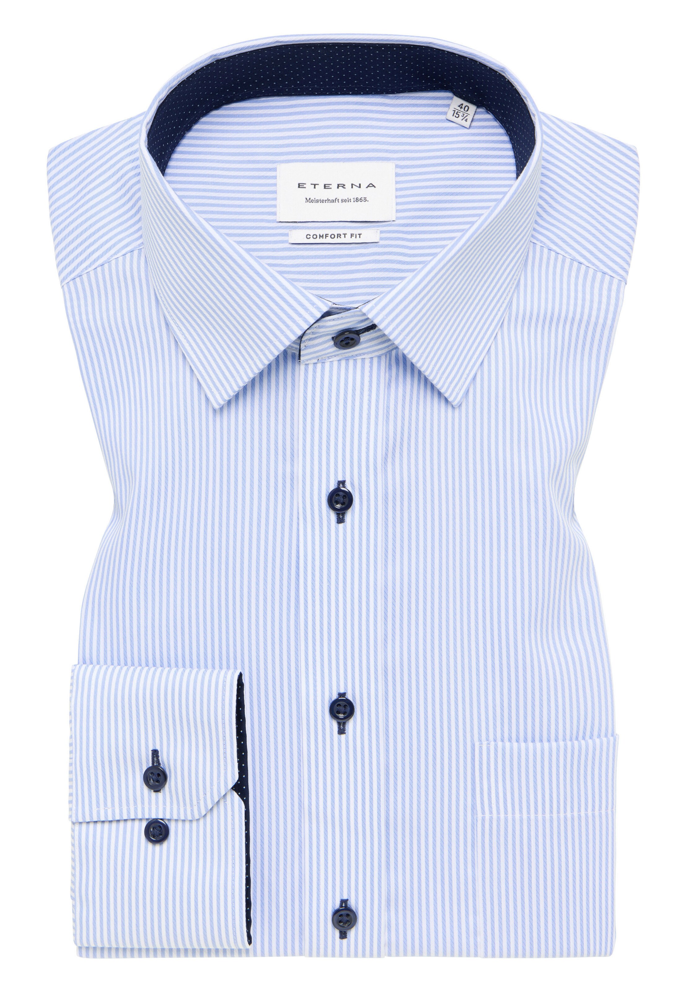 ETERNA Comfort Fit Hemd in Blau