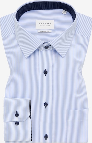 ETERNA Comfort fit Button Up Shirt in Blue