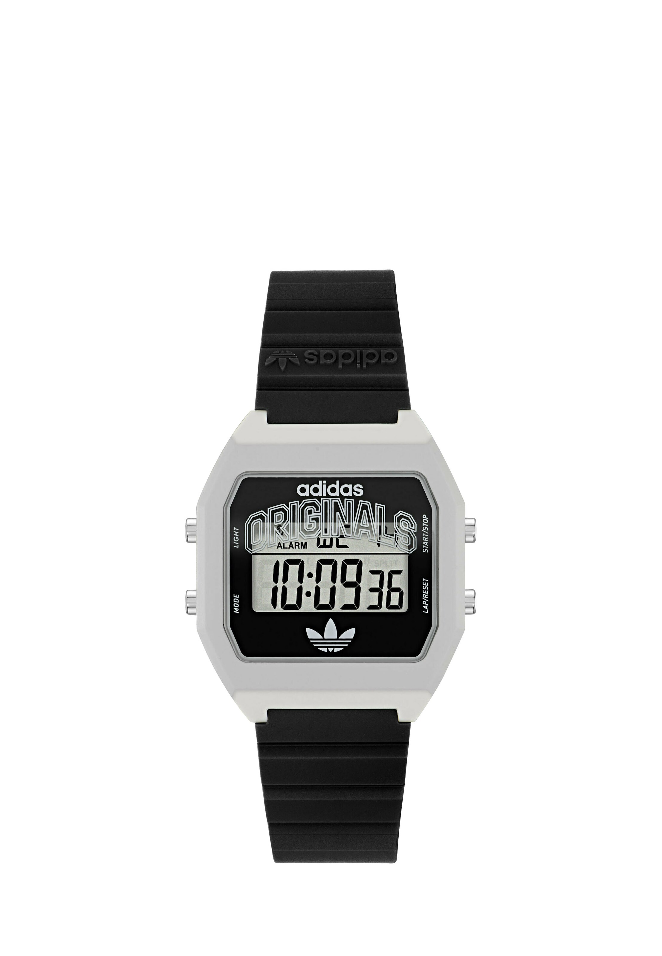 melns ADIDAS ORIGINALS Digitālais pulkstenis 'STREET': no priekšpuses