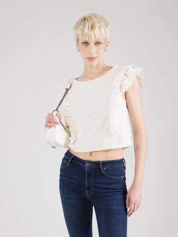 T-shirt 'ADELYN' PIECES en blanc : devant